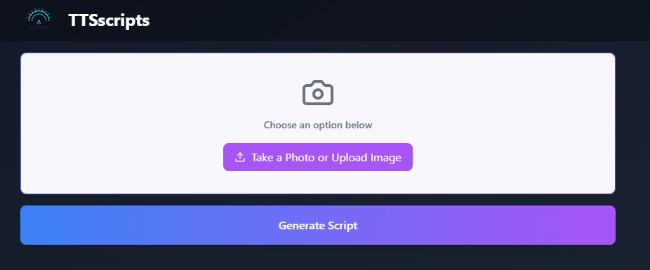 TikTok Script Generator Preview